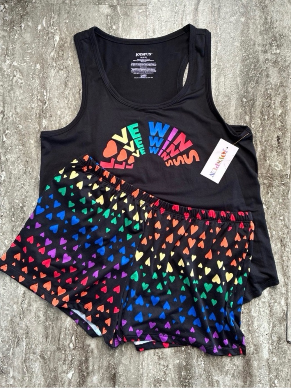 NWT Joyspun pj set (racerback and shorts), Med